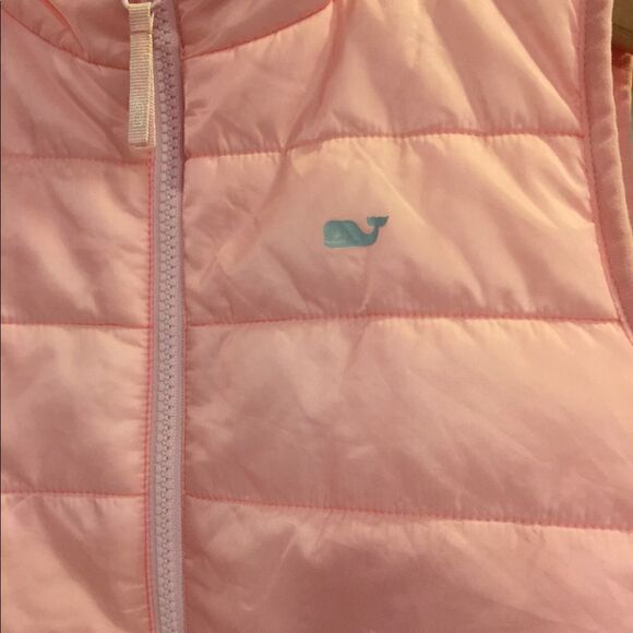 Vineyard Vines Lightweight quilted Pink Vest Girls Childs  Sz M - Picture 3 of 7